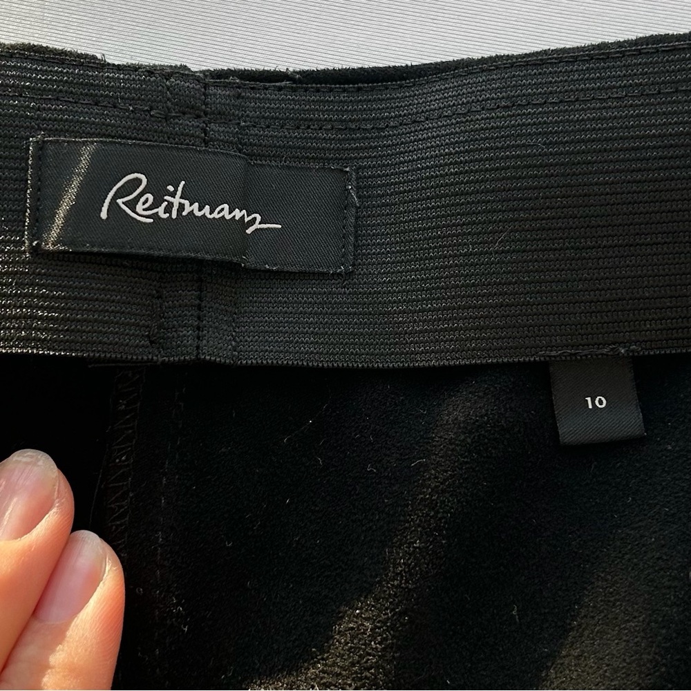 Reitmans Faux Suede Classic Black Pull On Stretchy Leggings Womens Size 10 - Picture 6 of 11